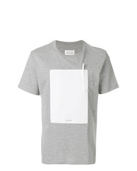 graues verziertes T-Shirt mit einem Rundhalsausschnitt von Maison Margiela
