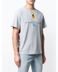 graues verziertes T-Shirt mit einem Rundhalsausschnitt von Golden Goose Deluxe Brand