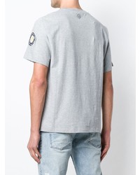 graues verziertes T-Shirt mit einem Rundhalsausschnitt von Golden Goose Deluxe Brand