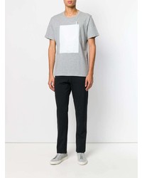 graues verziertes T-Shirt mit einem Rundhalsausschnitt von Maison Margiela