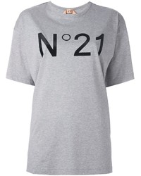 graues verziertes T-shirt von No.21