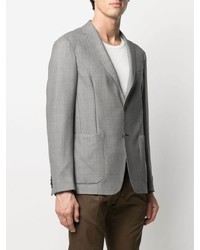 graues Wollsakko mit geometrischem Muster von Z Zegna