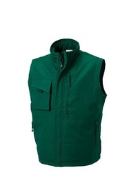 grüne ärmellose Jacke von Russell