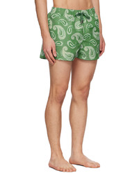 grüne Badeshorts mit Paisley-Muster von Jacquemus