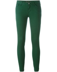 grüne enge Jeans aus Baumwolle von Dolce & Gabbana