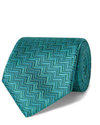 grüne bedruckte Krawatte von Charvet
