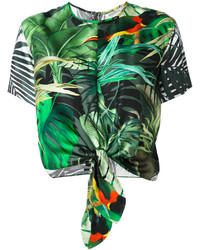 grüne bedruckte Seide Bluse von Max Mara