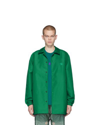 grüne bedruckte Shirtjacke aus Nylon von Acne Studios
