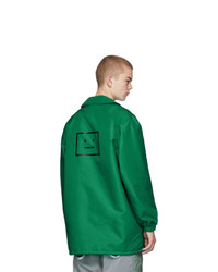 grüne bedruckte Shirtjacke aus Nylon von Acne Studios