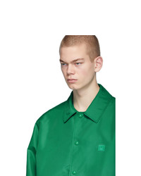 grüne bedruckte Shirtjacke aus Nylon von Acne Studios