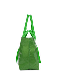 grüne bedruckte Shopper Tasche von Off-White