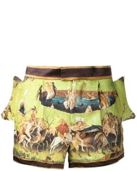grüne bedruckte Shorts von Undercover