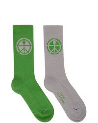 grüne bedruckte Socken