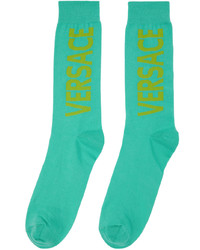 grüne bedruckte Socken von Versace