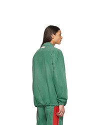 grüne bedruckte Windjacke von Gucci