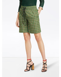 grüne Bermuda-Shorts aus Baumwolle mit Karomuster von Burberry