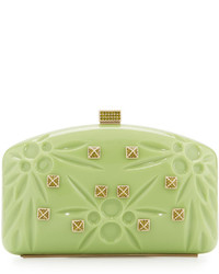 grüne beschlagene Clutch