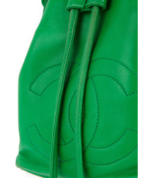 grüne Beuteltasche von Chanel Vintage