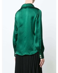 grüne Bluse mit Knöpfen von Edward Achour Paris