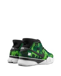 grüne Camouflage hohe Sneakers aus Leder von Nike