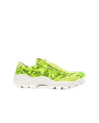 grüne Camouflage Leder Sportschuhe