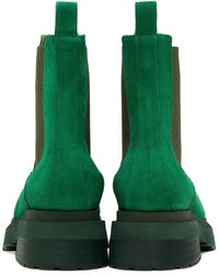 grüne Chelsea Boots aus Wildleder von Eckhaus Latta