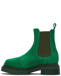 grüne Chelsea Boots aus Wildleder von Eckhaus Latta