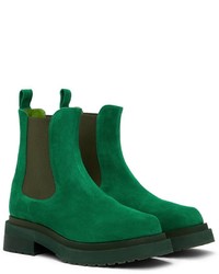 grüne Chelsea Boots aus Wildleder von Eckhaus Latta