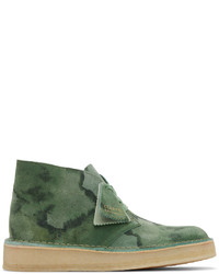 grüne Chukka-Stiefel aus Wildleder von Clarks Originals