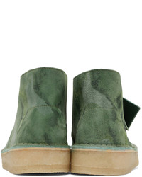grüne Chukka-Stiefel aus Wildleder von Clarks Originals