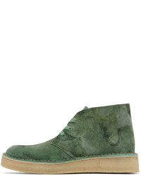 grüne Chukka-Stiefel aus Wildleder von Clarks Originals