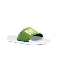 grüne flache Sandalen von MSGM