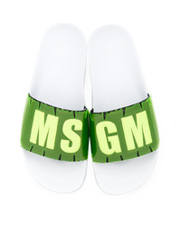 grüne flache Sandalen von MSGM