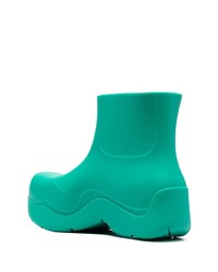 grüne Gummi Chelsea Boots von Bottega Veneta