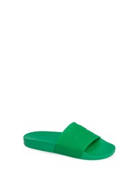 grüne Gummi flache Sandalen