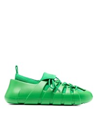 grüne Gummi niedrige Sneakers von Bottega Veneta
