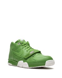 grüne hohe Sneakers aus Leder von Nike