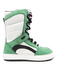 grüne hohe Sneakers aus Leder von DSQUARED2