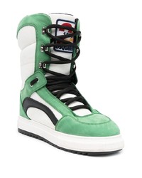 grüne hohe Sneakers aus Leder von DSQUARED2