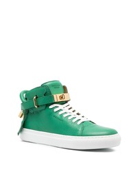 grüne hohe Sneakers aus Leder von Buscemi