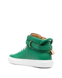 grüne hohe Sneakers aus Leder von Buscemi