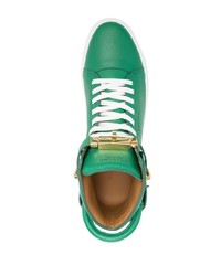 grüne hohe Sneakers aus Leder von Buscemi