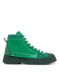 grüne hohe Sneakers aus Leder von JW Anderson