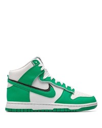 grüne hohe Sneakers aus Leder von Nike