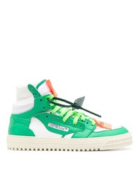 grüne hohe Sneakers aus Leder von Off-White