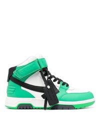 grüne hohe Sneakers aus Leder von Off-White