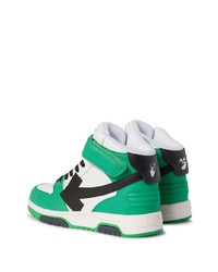 grüne hohe Sneakers aus Leder von Off-White