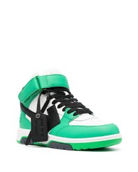 grüne hohe Sneakers aus Leder von Off-White