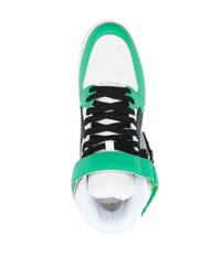 grüne hohe Sneakers aus Leder von Off-White