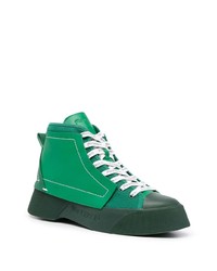 grüne hohe Sneakers aus Leder von JW Anderson